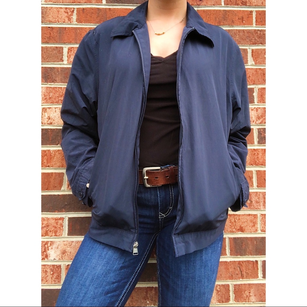 BANANA REPUBLIC NAVY RAINCOAT